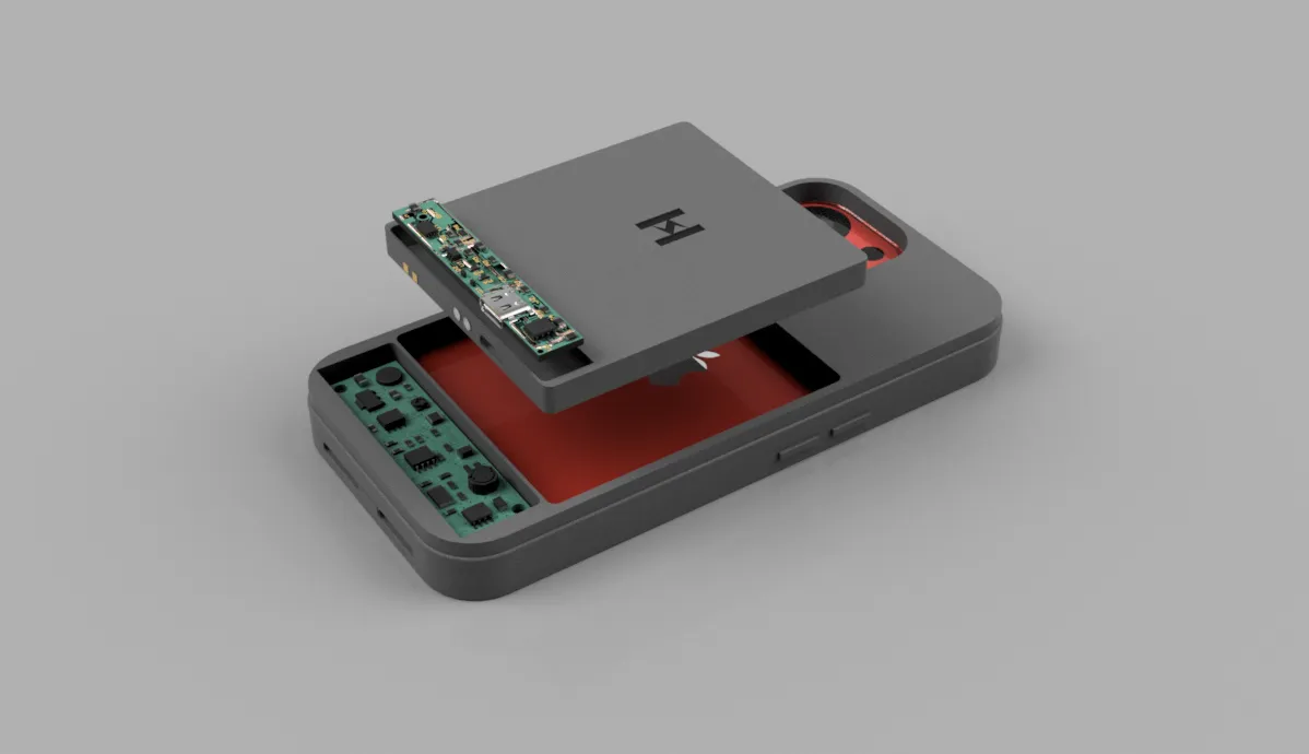 3D model of the modular hot-swappable smartphone power unit enclosure