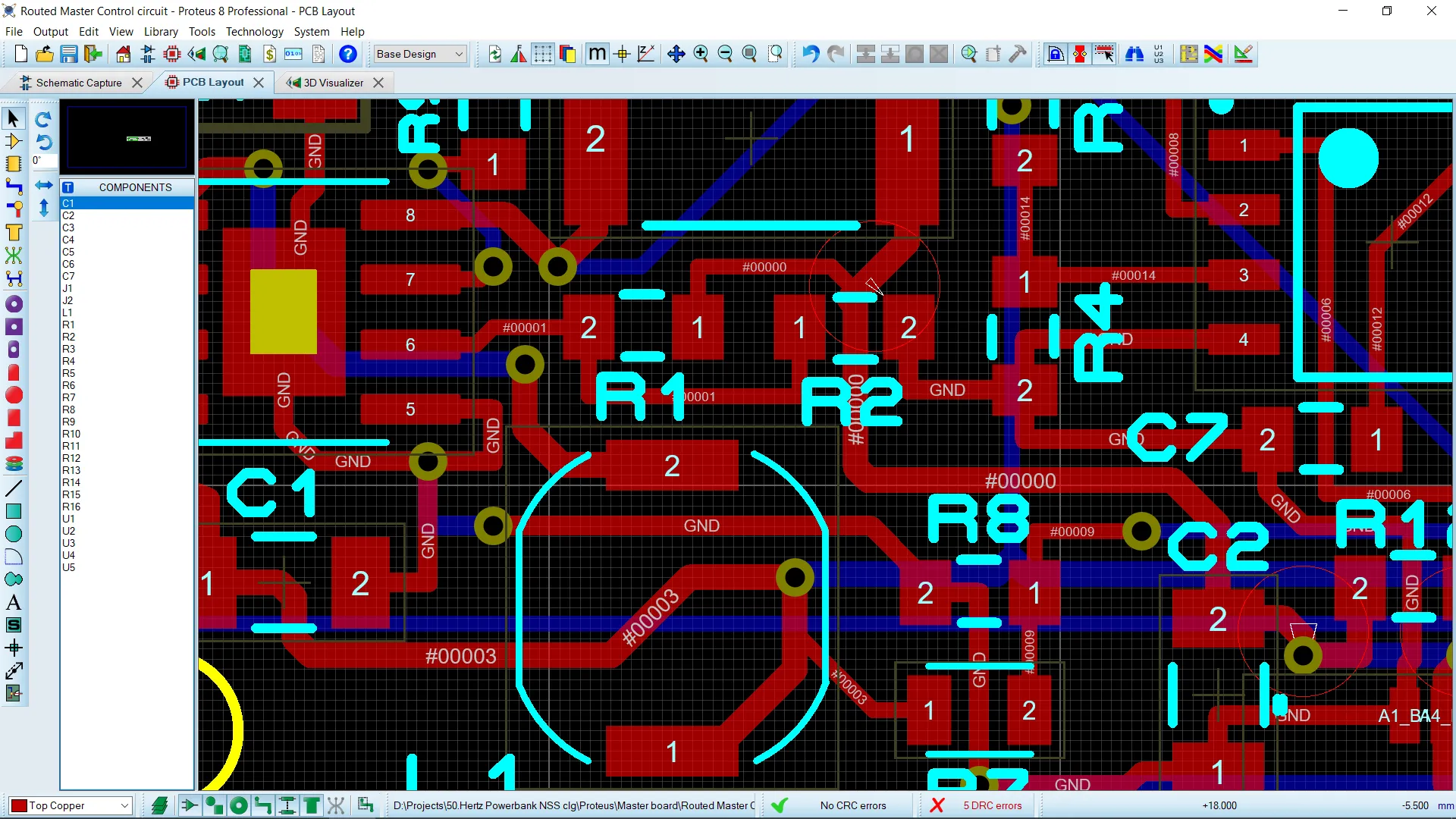 Multilayer PCB layout designed for the hot-swappable smartphone power unit