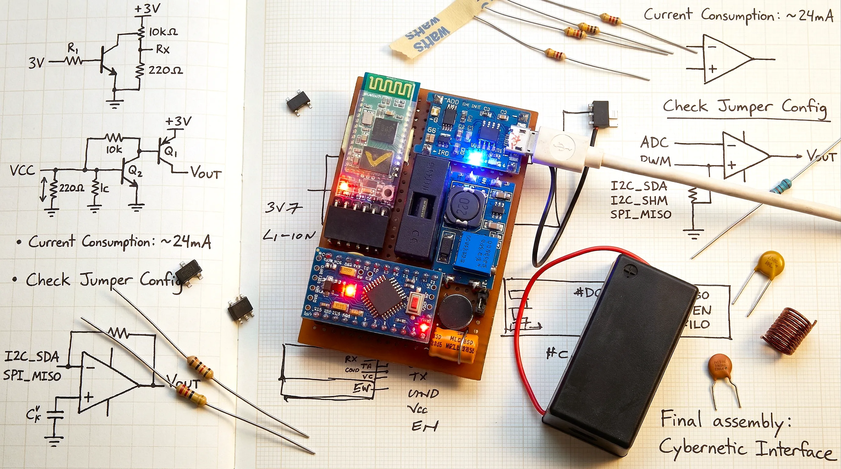 Development-stage integration snapshot of the assistive communication prototype